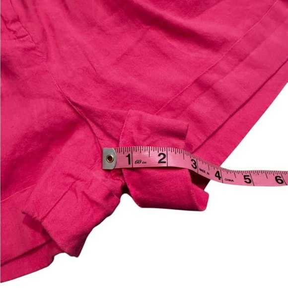 Rag & Bone Womens Shorts Magenta Pink Ivy Linen Blend High Rise Size 4 - Picture 5 of 8